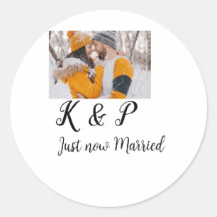 voeg koppel foto toe net nu getrouwd voeg naam let ronde sticker
