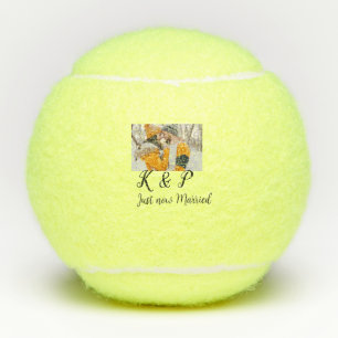 voeg koppel foto toe net nu getrouwd voeg naam let tennisballen