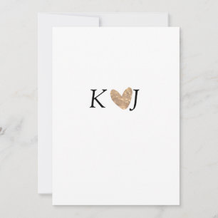 Voeg koppel naam letter trouw gouden hart glitters kaart