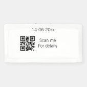 Voeg koppelnaam datum jaar Q R code hier bruiloft Spandoek (Horizontaal)