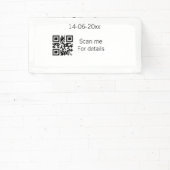 Voeg koppelnaam datum jaar Q R code hier bruiloft Spandoek (Insitu)