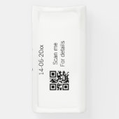 Voeg koppelnaam datum jaar Q R code hier bruiloft Spandoek (Verticaal)