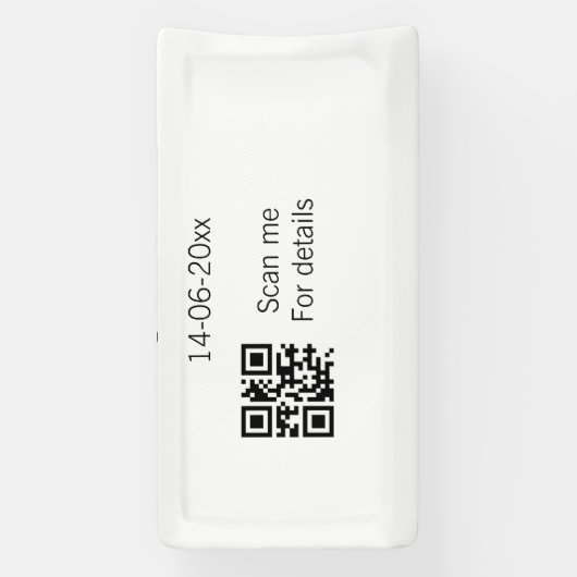 Voeg koppelnaam datum jaar Q R code hier bruiloft Spandoek (Verticaal)