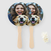 Voeg Labrador Retriever Foto Personaliseer toe Handwaaier (Voorkant en achterkant)