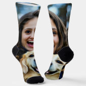 Voeg Labrador Retriever Foto Personaliseer toe Sokken (Gebogen)