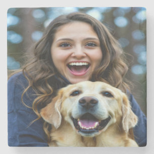 Voeg Labrador Retriever Foto Personaliseer toe Stenen Onderzetter