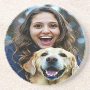 Voeg Labrador Retriever Foto Personaliseer toe Zandsteen Onderzetter