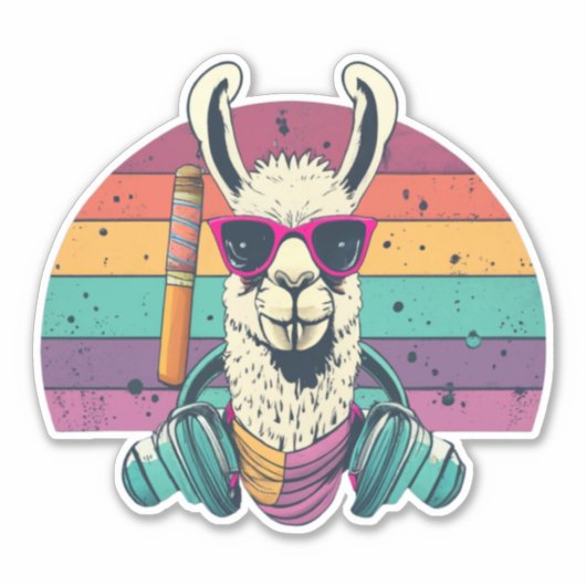 Voeg Llama Charm toe aan uw leven met Stickers (Voorkant)