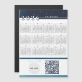 Voeg Logo 2026 Kalender QR-code Magnetische Kaart (Voorkant / Achterkant)