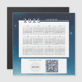 Voeg Logo 2026 Kalender QR-code Magnetische Kaart (Voorkant / Achterkant)