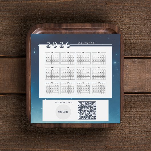 Voeg Logo 2026 Kalender QR-code Magnetische Kaart