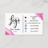 Voeg logo aangepaste LOGO voor bedrijven en social Visitekaartje (Voorkant)