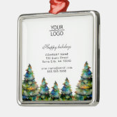 Voeg Logo Aangepaste tekst Kerstmis dennenboom pro Metalen Ornament (Links)