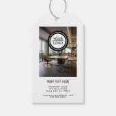 Voeg Logo aangepaste tekst QR code bedrijf foto kr Cadeaulabel (Voorkant)