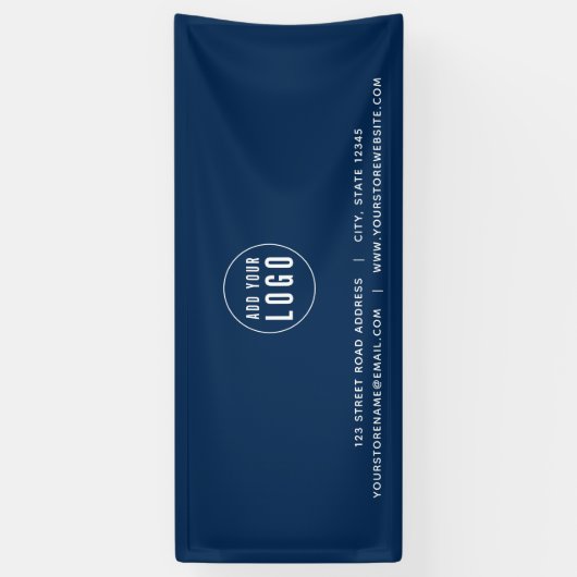 Voeg Logo Adres Website Aangepaste Kleur Bedrijf t Spandoek (Verticaal)