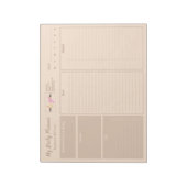 Voeg Logo beige persoonlijke, niet-gedateerde dage Notitieblok (Linkerzijde)