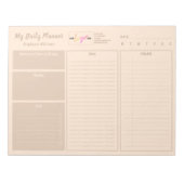 Voeg Logo beige persoonlijke, niet-gedateerde dage Notitieblok (Voorkant)