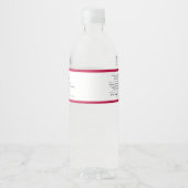Voeg Logo bewerkbare kleuringrediënten productlabe Waterfles Etiket (Voorkant)