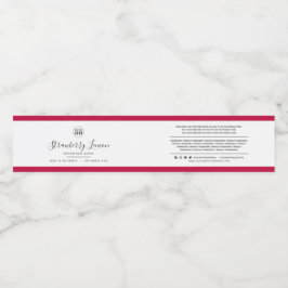 Voeg Logo bewerkbare kleuringrediënten productlabe Waterfles Etiket