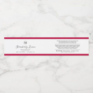 Voeg Logo bewerkbare kleuringrediënten productlabe Waterfles Etiket