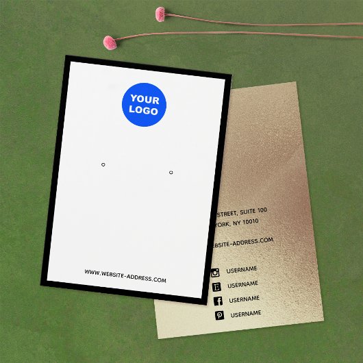 Voeg Logo Black Border Gold toe waarmee u juwelenw Visitekaartje