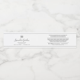 Voeg Logo Black Border Ingredients Productlabel to Waterfles Etiket