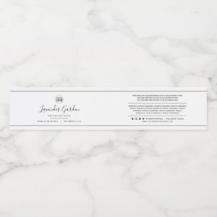 Voeg Logo Black Border Ingredients Productlabel to Waterfles Etiket