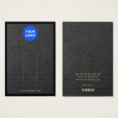 Voeg Logo Black Kraft Border Hair Clip Display toe Visitekaartje (Voorkant /achterkant)