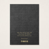 Voeg Logo Black Kraft Border Hair Clip Display toe Visitekaartje (Achterkant)