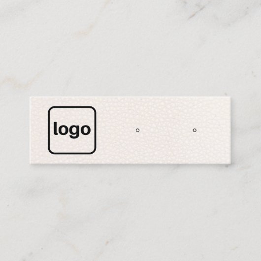 Voeg Logo Blush roze leder veroudering beeldscherm Mini Visitekaartje (Voorkant)