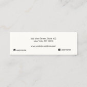 Voeg Logo Blush roze leder veroudering beeldscherm Mini Visitekaartje (Achterkant)