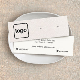 Voeg Logo Blush roze leder veroudering beeldscherm Mini Visitekaartje