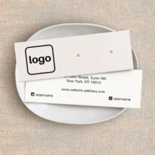 Voeg Logo Blush roze leder veroudering beeldscherm Mini Visitekaartje