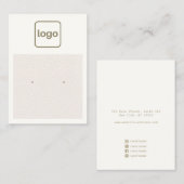 Voeg Logo Blush roze lederen voorvertoning toe Visitekaartje (Voorkant / Achterkant)