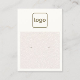 Voeg Logo Blush roze lederen voorvertoning toe Visitekaartje