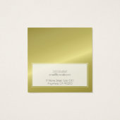 Voeg Logo Brass Faux Metallic Earring Display Kaar Vierkante Visitekaartjes (Achterkant)