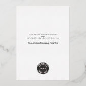 Voeg Logo Business Palm Tree Gold toe Folie Feestdagenkaart (Achterkant)