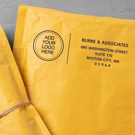 Voeg Logo Business Return-adres toe Zelfinktende Stempel