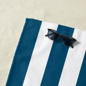 Voeg Logo Business Thick Stripes Blue Striped toe Strandlaken (In situ)