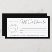 Voeg Logo Cadeaubon Sjabloon  toe (Voorkant / Achterkant)