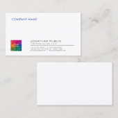 Voeg Logo Creëer toe Uw Eenvoudige BedrijfsSjabloo Visitekaartje (Voorkant / Achterkant)