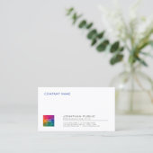 Voeg Logo Creëer toe Uw Eenvoudige BedrijfsSjabloo Visitekaartje (Staand voorkant)