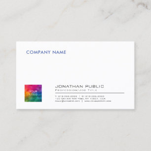 Voeg Logo Creëer toe Uw Eenvoudige BedrijfsSjabloo Visitekaartje