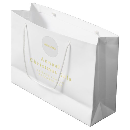 Voeg Logo Custom Text Gift Bag toe Groot Cadeauzakje (Voorkant Gekanteld)