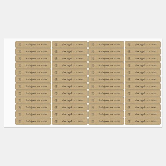 Voeg Logo Donkergrijs Script Kraft Product toe Labels (Vel)