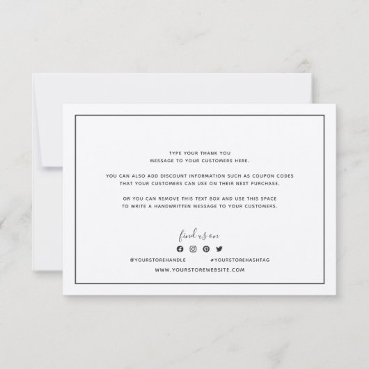 Voeg Logo donkergrijze rand Rustic Kraft toe Dank  (Voorkant)