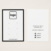 Voeg Logo drie oorstellen zwarte rand toe Visitekaartje (Voorkant /achterkant)
