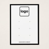 Voeg Logo drie oorstellen zwarte rand toe Visitekaartje (Voorkant)