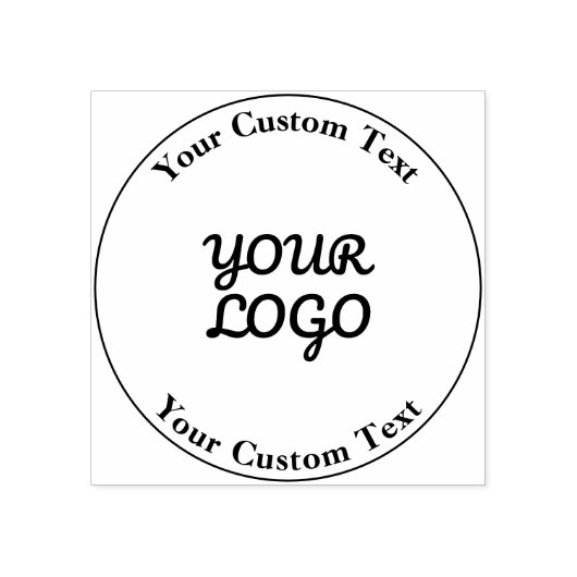 Voeg Logo Eenvoudig bewerkbaar ontwerp toe Rubberstempel (Afrduk)