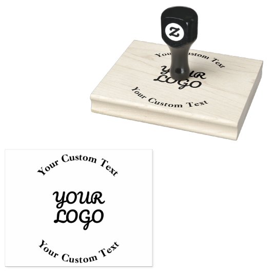 Voeg Logo Eenvoudig bewerkbaar ontwerp toe Rubberstempel (Gestempeld)